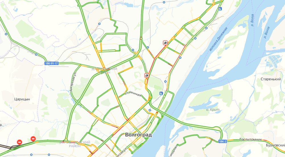 Карта пробка волгоград