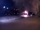 Hyundai загорелся после страшного столкновения с Mercedes в Волжском