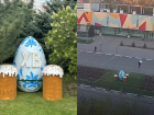 Кража гигантского кулича попала на видео в Волжском 
