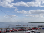 Волгоградцы заметили скопление пожарных автомобилей на набережной