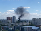 Крупный пожар сняли на видео на севере Волгограда
