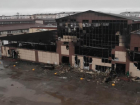 Последствия пожара на рынке на Титова с высоты показал волгоградский блогер