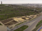 Строительство Аллеи России в Волгограде сняли на видео с квадрокоптера