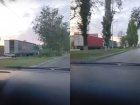 Встали в ряд и не двигаются: засилье фур сняли на видео на юге Волгограда