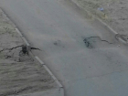 После замены труб дорога провалилась на севере Волгограда