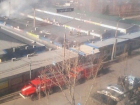 В Волгограде загорелся павильон на рынке «Олимпия» 