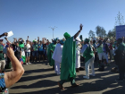  Нигерийские болельщики устроили ритуальные танцы у входа на стадион "Волгоград Арена"