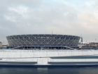 Квадрокоптер заснял усыпанный снегом стадион "Волгоград Арена"