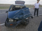 На видео попало страшное ДТП с участием «Оки» и Lexus под Волгоградом