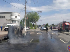 Люди вырвались из горящего УАЗа после массового ДТП в центре Волгограда
