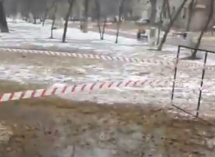 В Волгограде затопило сквер возле памятника Паникахе: видео