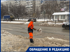 В Волгограде уборщица закидала снегом проезжую часть: пострадали люди