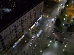 Несанкционированный митинг в центре Волгограда показали с высоты