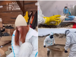 Нужны мужики и самосвалы: модный блогер показала правду о залитых мазутом пляжах Анапы