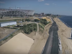 Строительство Нулевой Продольной сняли с высоты птичьего полета в Волгограде