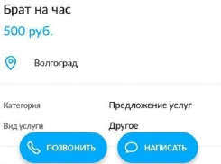 Жители Волгограда могут воспользоваться услугой «Брат на час»