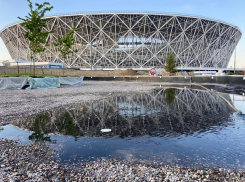 Новый водоем возле «Волгоград Арены» неделю будут заливать водой