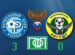Волгоградский «Ротор» одержал разгромную победу над «Ангуштом»