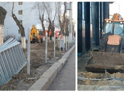 Установленные месяц назад на Невской заборы снесли ради благоустройства Волгограда