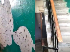 После публикации «Блокнот Волгограда» госжилинспекция обязала «УК ТЗР» отремонтировать подъезд