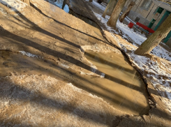 «Фекалии с улицы мы тащим в наши квартиры»: затопленная дорога вызывает ужас у волгоградцев