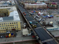 Масштабный ремонт Комсомольского моста попал на камеру квадрокоптера 