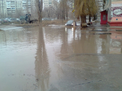 Первая оттепель в Волгограде: затопленные дворы, смытый асфальт и  переполненные ливневки