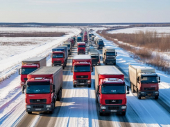 Восемь грузовиков устроили ДТП паровозиком на волгоградской трассе