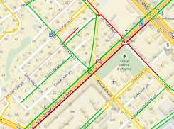 Вечерний Волгоград встал в пробку на Рокоссовского