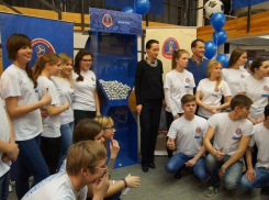 Елена Слесаренко приняла участие в открытии «Футбольных часов» в Волгограде