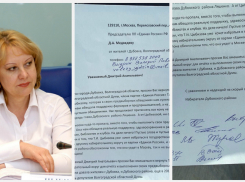 Жители Дубовского района обратились к лидеру партии «Единая Россия» Дмитрию Медведеву с просьбой вернуть им депутата Татьяну Цыбизову
