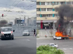 Фургон «Концессий теплоснабжений» загорелся в центре Волгограда