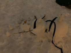 Атаку лилипутов на Гулливера слепили из снега жители Волгограда