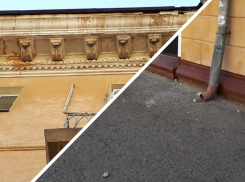 На улице Мира в центре Волгограда заметили камнепад из карнизов