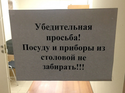 В столовой администрации Волгоградской области пропадают тарелки и вилки