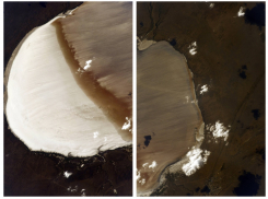 Розовую гладь волгоградского озера Эльтон сняли из космоса