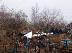 Еще одно волгоградское кладбище завалили мусором 