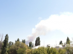 На видео попал напугавший горожан сильный пожар за Волгой