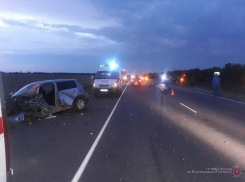 Mitsubishi протаранил Land Cruiser на трассе в Волгоградской области: двое в больнице