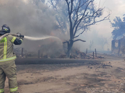 В Волгограде четыре часа отбивали частный сектор от пожара 
