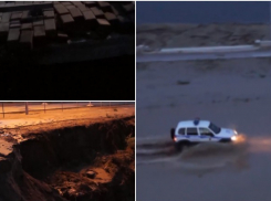 Видео страшных разрушений и провалов на набережной публикует «Блокнот Волгограда»