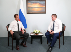 Дмитрий Медведев очень недолго поговорил с Андреем Бочаровым