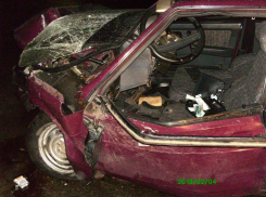 В Волгоградской области водитель врезался в столб и сбежал, бросив машину