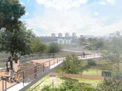 Экотропа, скейт-площадка и скалодром: волгоградцам показали план парка в пойме реки Царицы