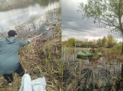Загаженный пруд расчистили жители ЖК «Колизей» в Волгограде