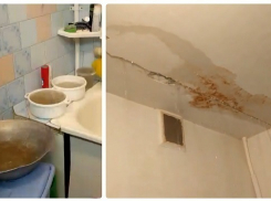 Через огромные щели в крыше дождь залил девятый этаж в волгоградской многоэтажке