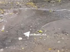 Журчит, как весной: текущий коммунальный ручей сняли на видео в Волгограде