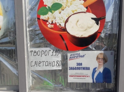 Кандидат-единоросс устроила распродажу творога и сметаны на севере Волгограда