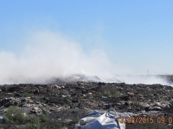 Вблизи Волжского больше 12 часов горит высокотоксичная свалка 