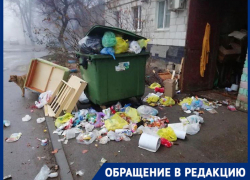 «Мусор уже летает по двору», – три дня стоят переполненные мусорные баки в Волгограде